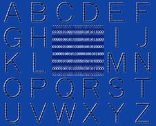 Abstract Binary Code Alphabet Stock Photos Abstract Binary Code Alphabet Stock Photos
