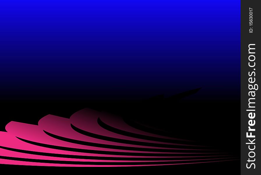 Illustrated pink rays on gradient colour background design