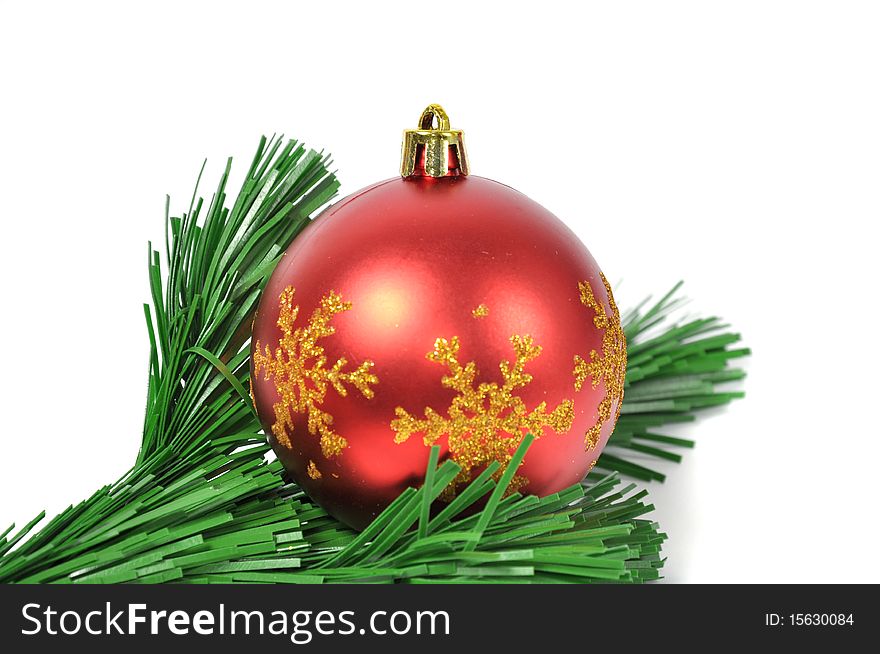 Christmas ball isolated on white background. Christmas ball isolated on white background