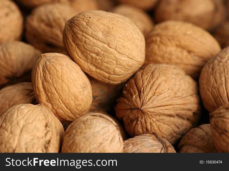 Closeup photography of dried walnuts