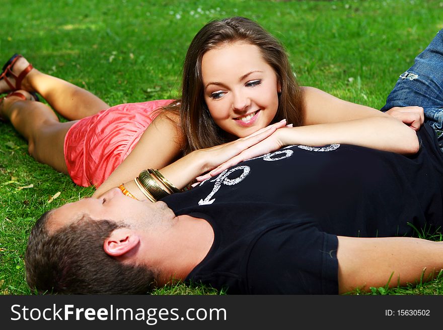 Couple in park