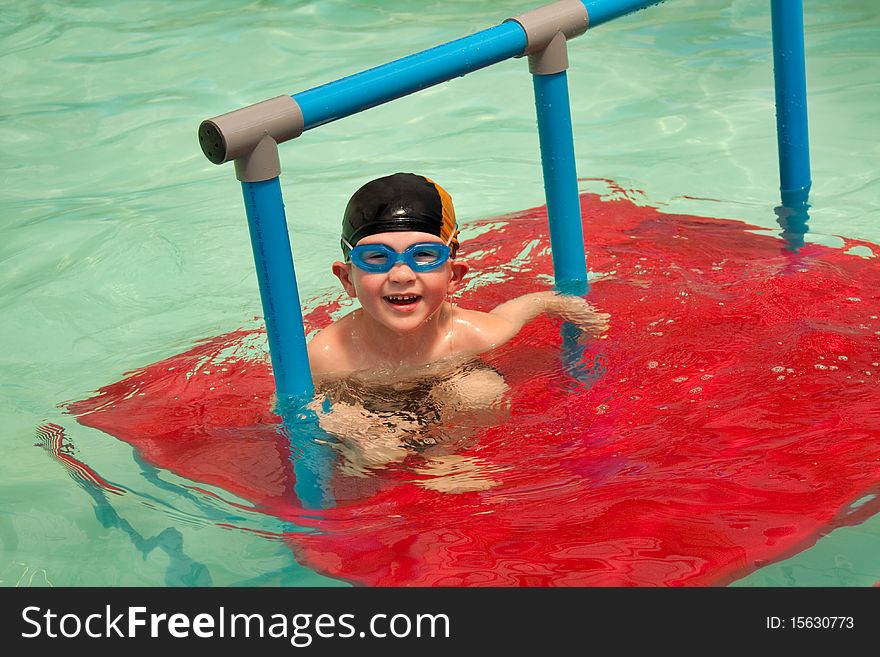 Young Boy In Pool