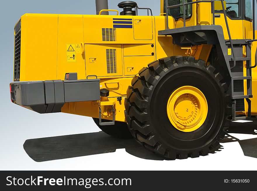 Yellow bulldozer background