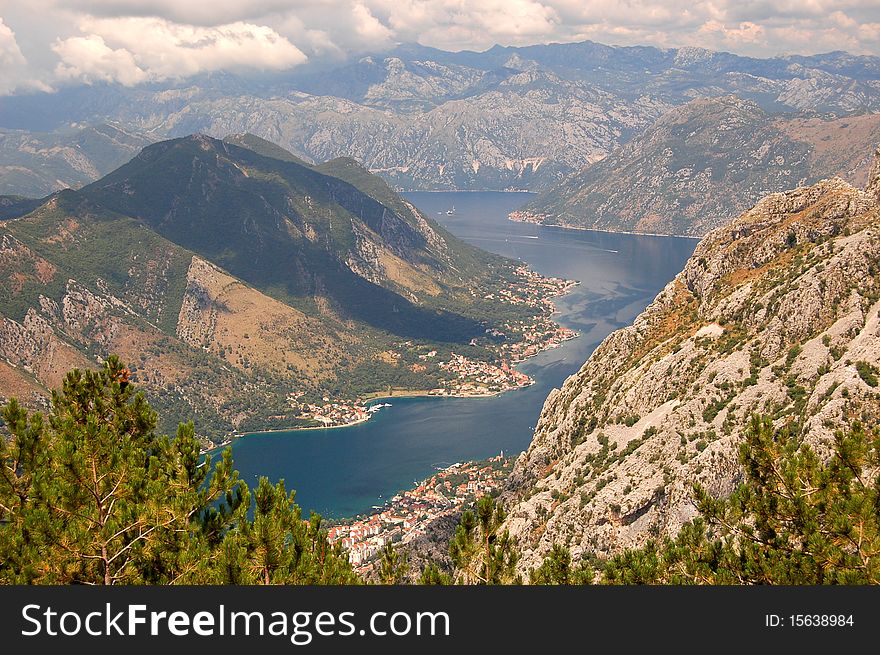Spectacular and picturesque view on Boka Kotorska
