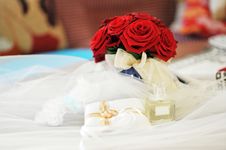 Perfume And Wedding Rings Royalty Free Stock Image Perfume And Wedding Rings Royalty Free Stock Image