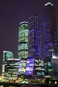 Skyscrapers At Night Stock Photos Skyscrapers At Night Stock Photos