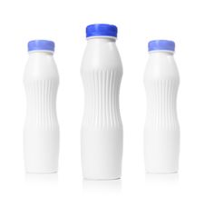 Blank Plastic Bottles Stock Photo