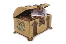 Treasure Chest With Money Royalty Free Stock Image Treasure Chest With Money Royalty Free Stock Image