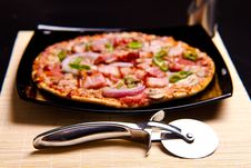 Pizza Cutter Royalty Free Stock Photo