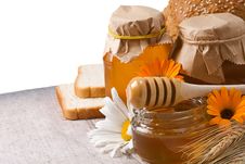 Flowers And Honey Royalty Free Stock Photography Flowers And Honey Royalty Free Stock Photography