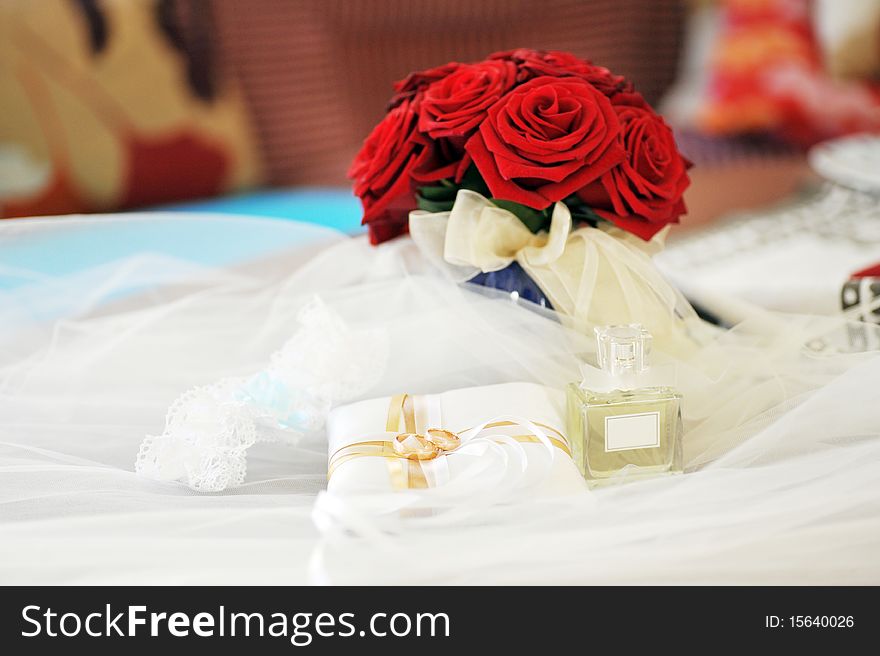 Perfume  and wedding rings