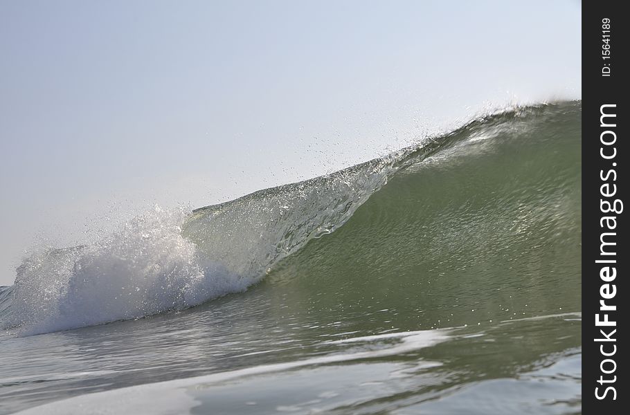 Crashing wave in Atlantic ocean