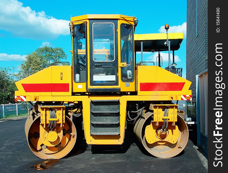 Road roller made in the Republic of Belarus