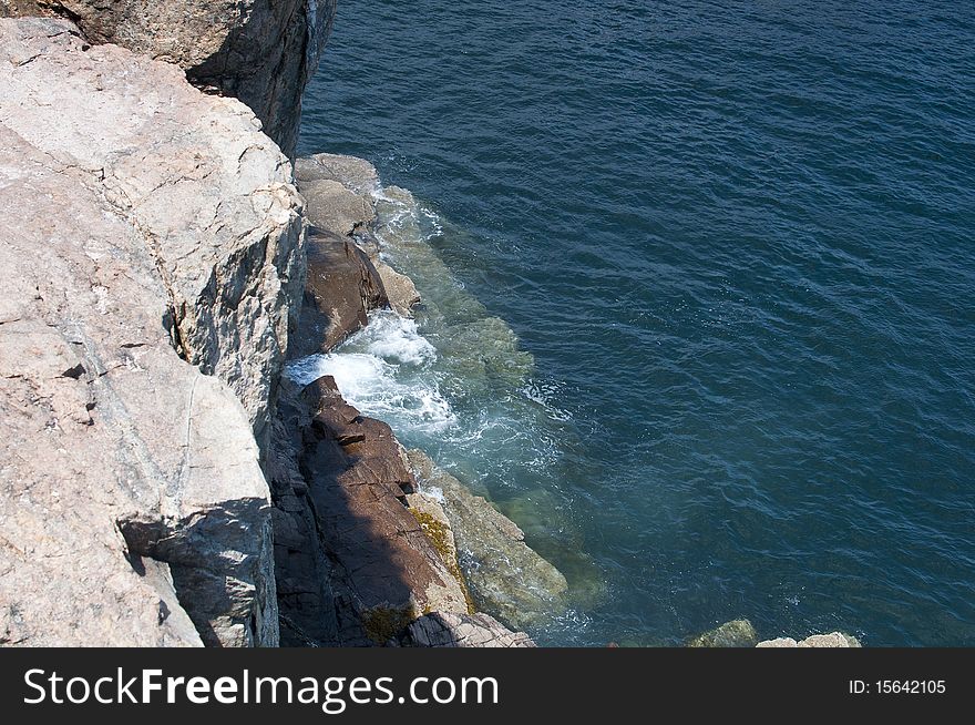 Sea cliffs in Acadia national park. Sea cliffs in Acadia national park