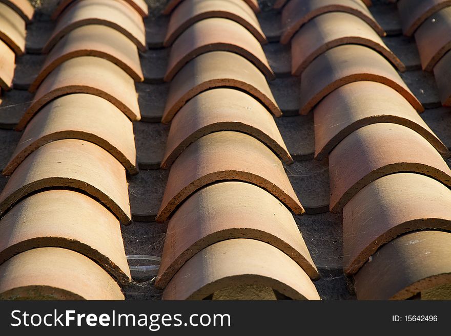 Especially a red tile roof with terracottal