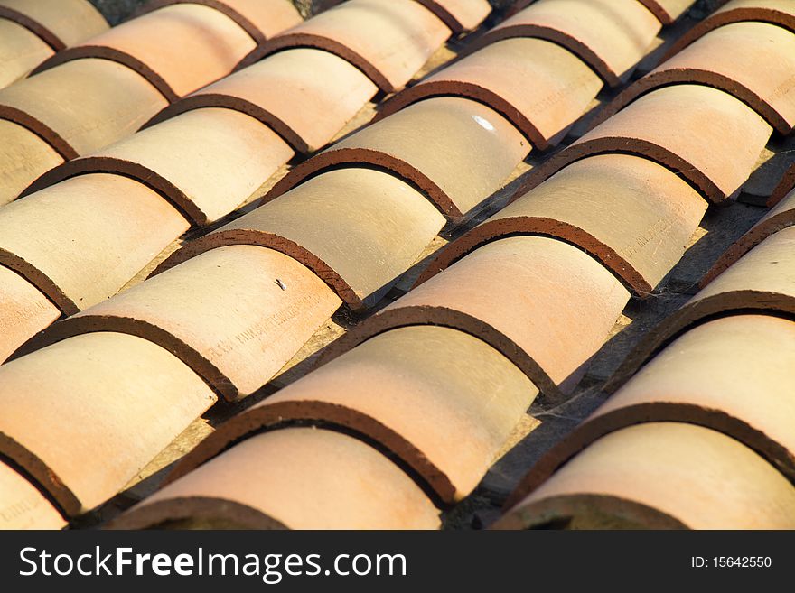 Especially a red tile roof with terracottal