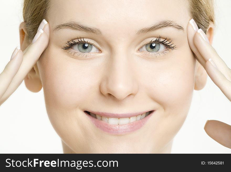 Portrait of smiling young woman. Portrait of smiling young woman