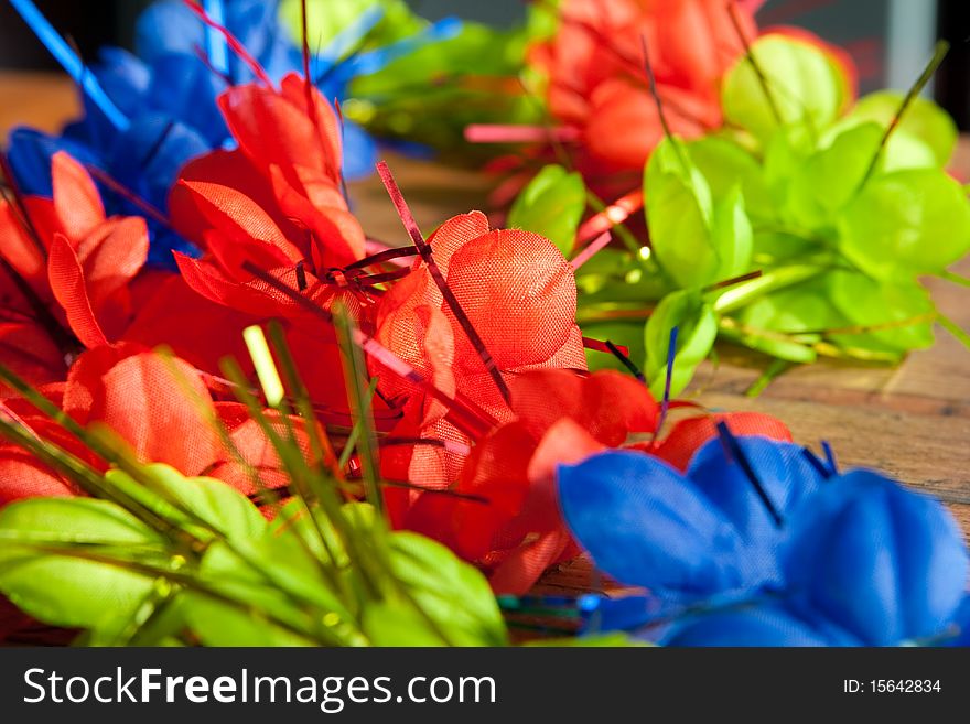 Colorful flower wreath.