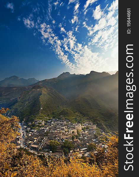 Village in the mountains, mentougou area,china. Village in the mountains, mentougou area,china