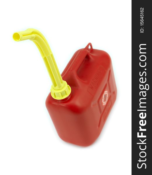 A fuel container isolated against a white background