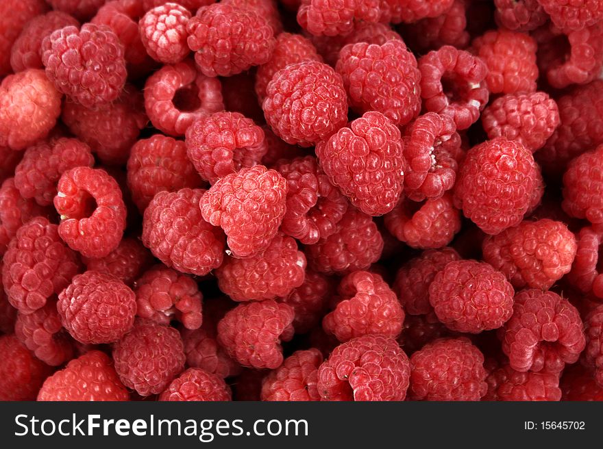 Many red raspberry, beautifull texture