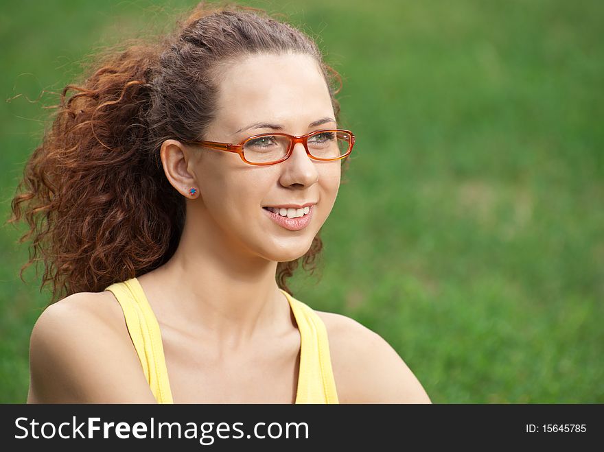 Young Woman On A Meadow