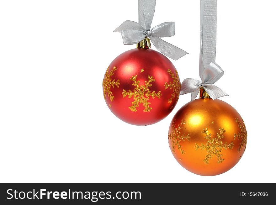 Christmas ball isolated on white background. Christmas ball isolated on white background