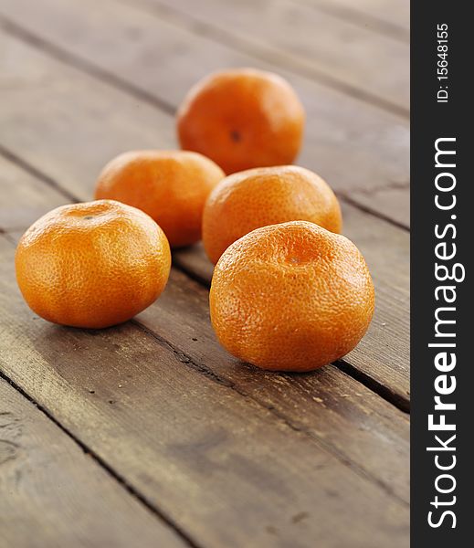 Fresh appetizer mandarin on the wooden table. Fresh appetizer mandarin on the wooden table