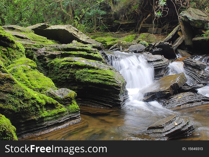 A river running through a peaceful scenery