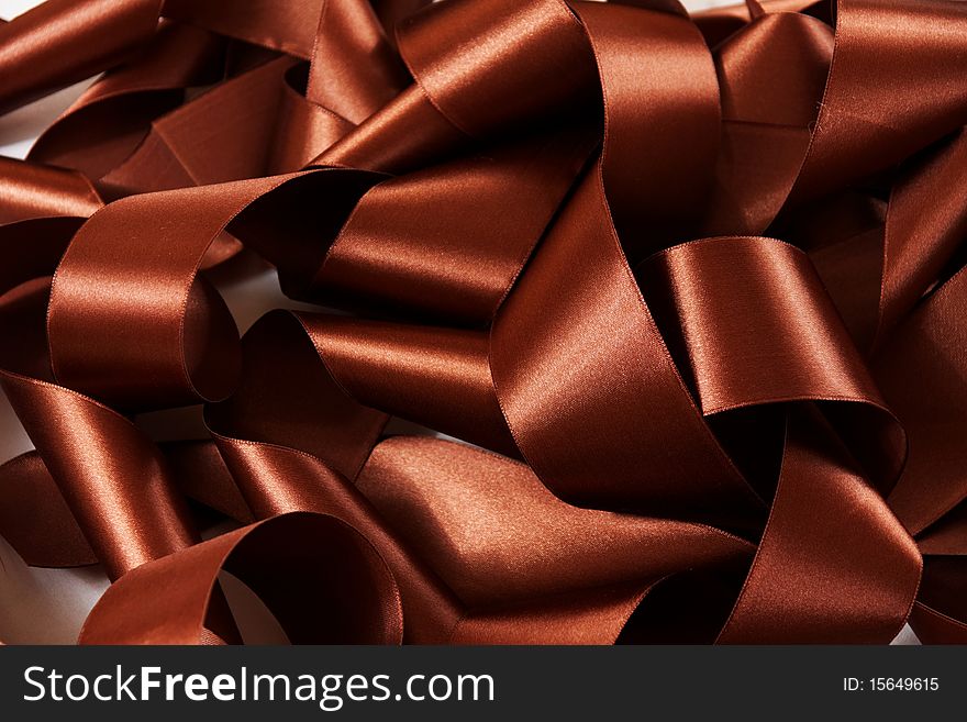 A chocolate ribbon background or texture