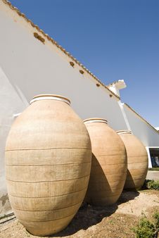 Clay Jugs Royalty Free Stock Photography