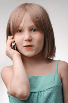 Girl Calls Stock Image Girl Calls Stock Image