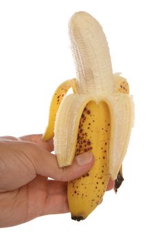 Hand Holding Peeled Banana Royalty Free Stock Photo Hand Holding Peeled Banana Royalty Free Stock Photo