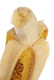 Half Eaten Banana Royalty Free Stock Image Half Eaten Banana Royalty Free Stock Image