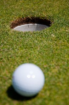 Golf Hole With Ball Royalty Free Stock Photos Golf Hole With Ball Royalty Free Stock Photos
