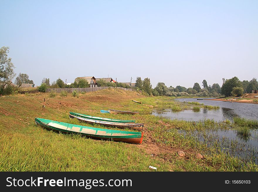 boats on coast river