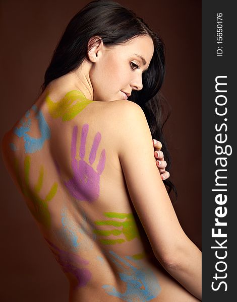 Beautiful Woman With Bodypainting