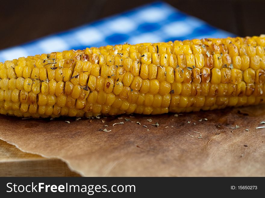 Grilled corn on the cob