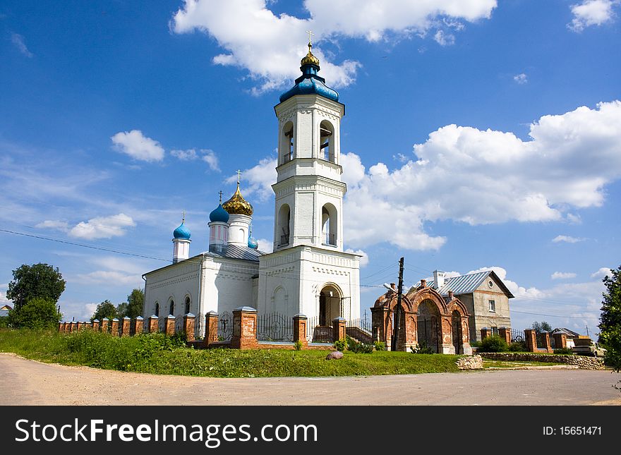 Church in village Podcherkovo, Russia. Church in village Podcherkovo, Russia