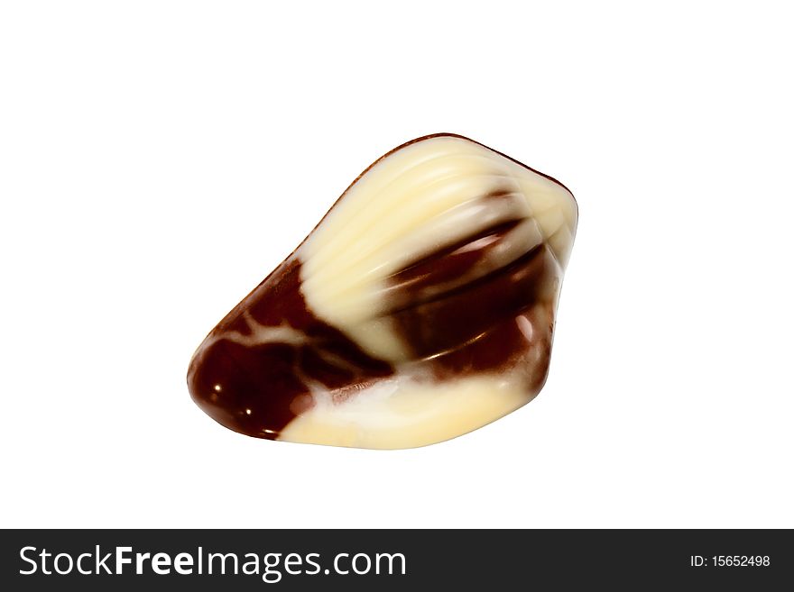 Dark chocolate isolated on a white background