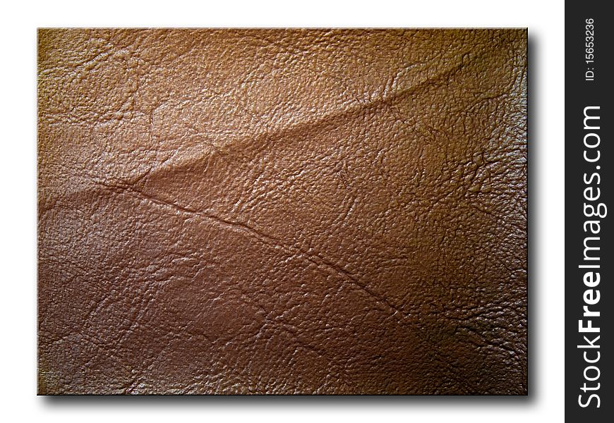 Nature brown leather texture sample