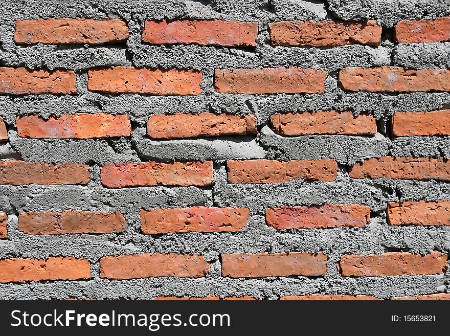 Pattern of Red Brick Wall