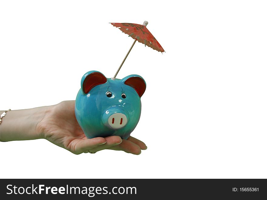 Piggy Bank With Umbrella