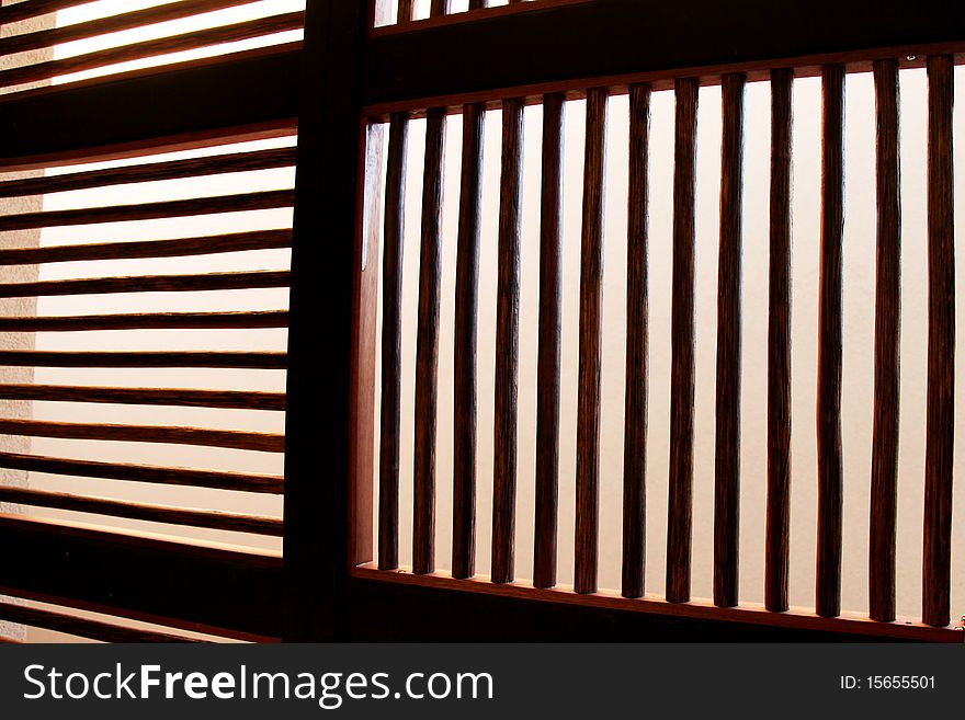 Wooden windows design, abstract shapes with perspective. Wooden windows design, abstract shapes with perspective