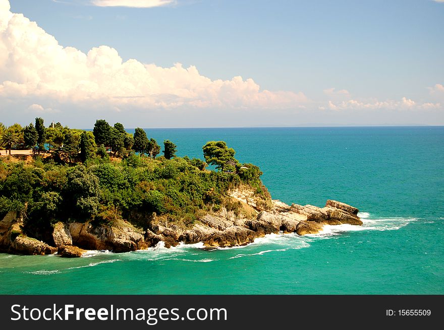 Cliff in Ulcinj in Montenegro