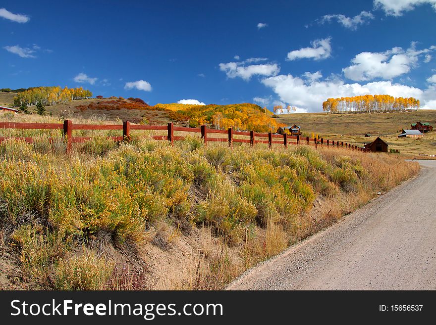 Scenic landscape by the Last dollar road in Colorado