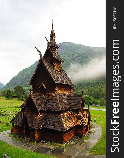 Ancient wooden church in Norway, Lyrdal