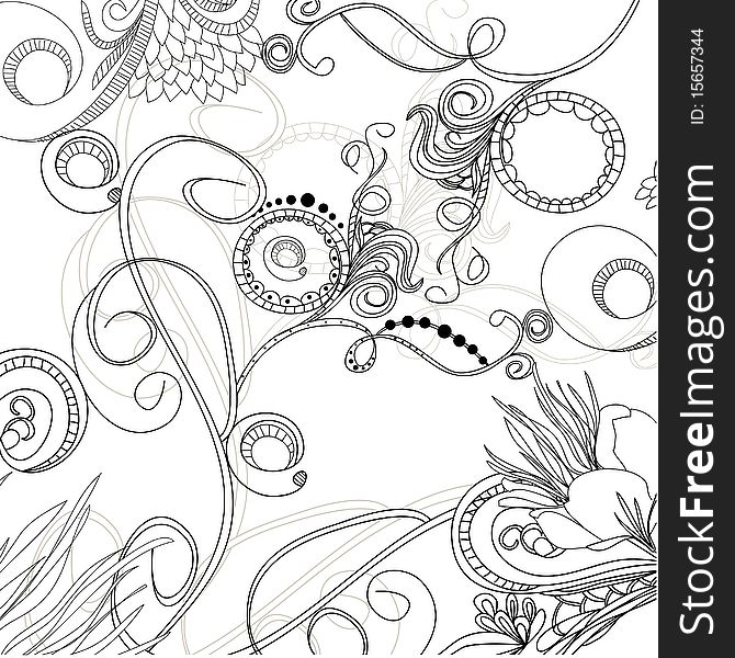 Decorative template for background. Universal template for greeting card, web page, background