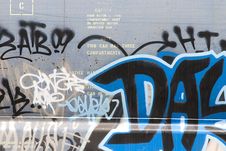 Graffiti On Side Of Railroad Car Stock Photos