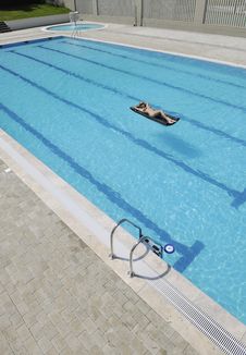 Woman Relax On Swimming Pool Royalty Free Stock Photo Woman Relax On Swimming Pool Royalty Free Stock Photo